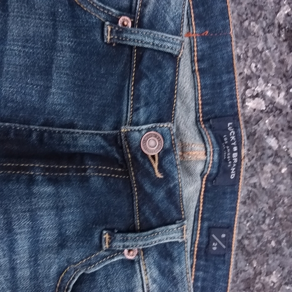 Womens Lucky Brand Jeans size 16 mid waist unhemmed at 27 Low Rise Lolita Skinny - Picture 8 of 14